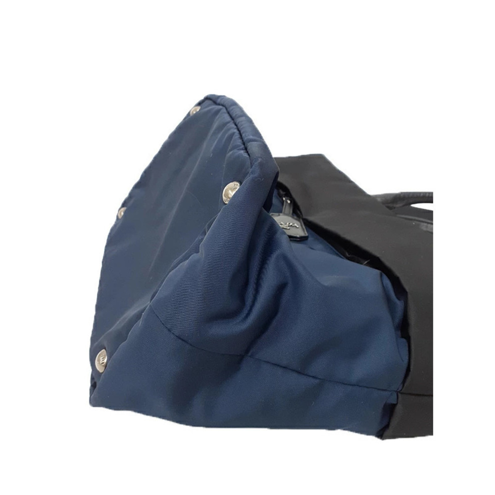 Prada Tessuto leather 2way tote bag blue black - Picture 9 of 9